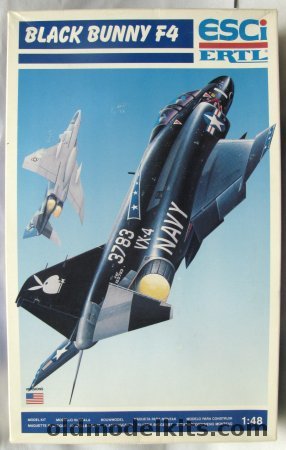 ESCI 1/48 McDonnell F-4 Phantom II - US Navy VX-4 'Black Bunny' Playboy, 4092 plastic model kit